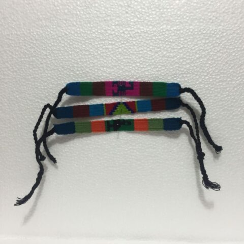 Pulsera artesanal estilo piramide multicolor (grande) al mayoreo — Imagen 1