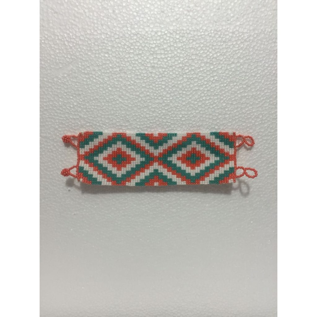 Pulsera artesanal ancha estilo alfombra al mayoreo — Imagen 2